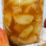 Eingekochte Apfelscheiben im Glas mit Sirup – ideales Basisrezept für Apple Pie Filling oder schnelle Apfelkuchenfüllung.